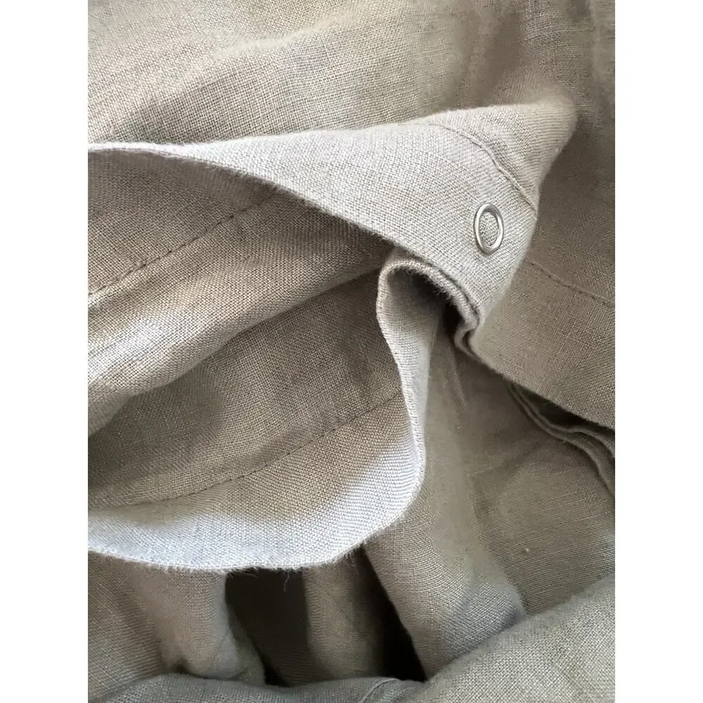 H&M HOME 100% Linen Duvet Cover Queen 88x92” Sage Green
